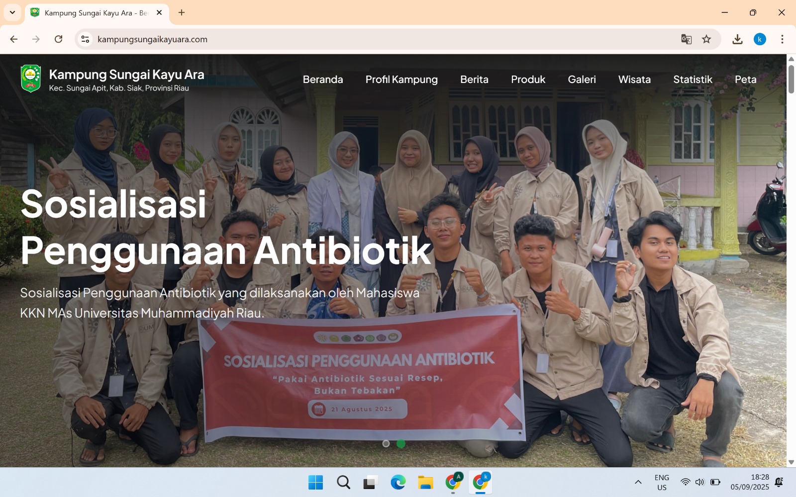 Digitalisasi Informasi Desa melalui Pembuatan Website Kampung Sungai Kayu Ara